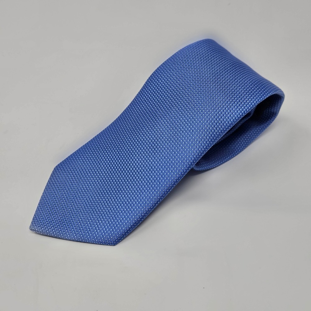 Eton Tie Men's Blue Polka Dot Silk Classic Formal Luxury Office 3" Width